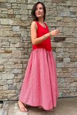 Arbi Gingham Magic Sundress Chilli